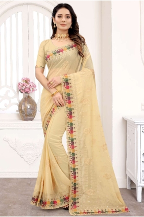 chiku sari brodé en georgette SR21909