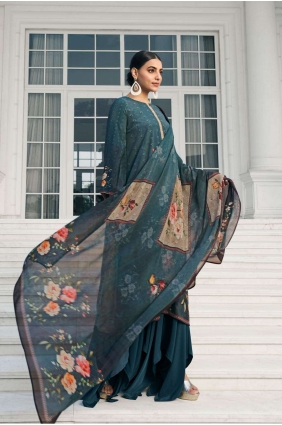 crêpe imprimé numérique multicolore palazzo kurti PZ3552